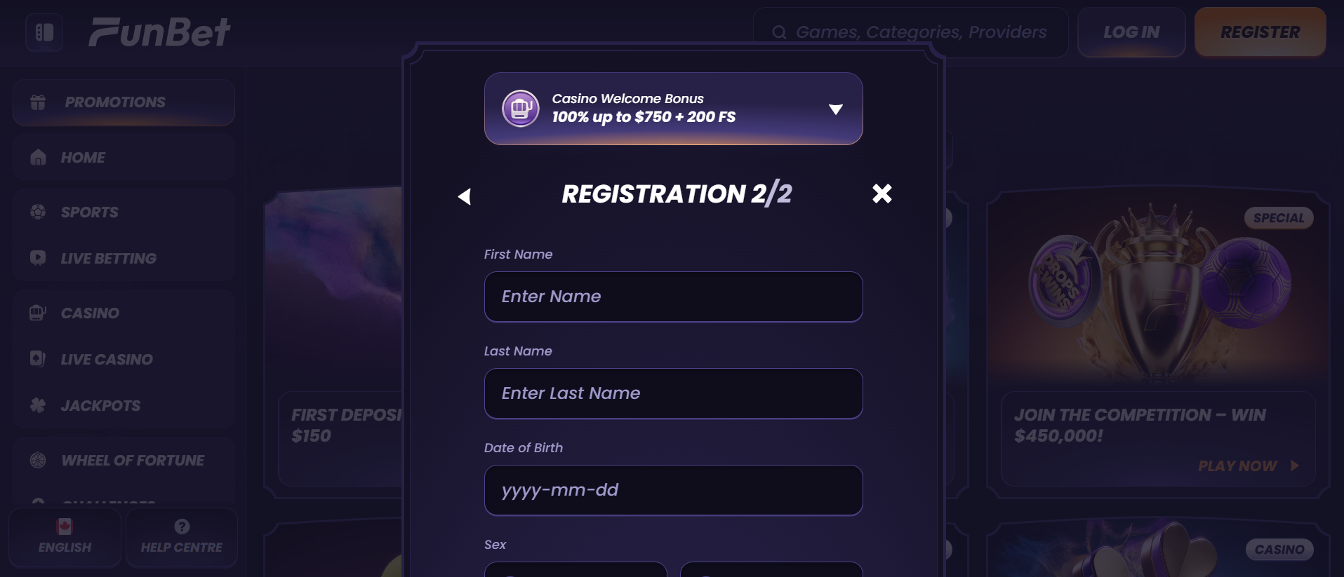 FunBet gambling site